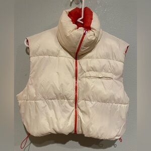 Love Tree Cream OR Orange Reversible Puffer Vest